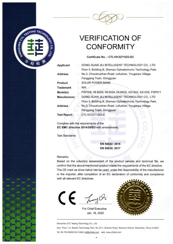 CE - Yuwei Technology (Dongguan) Co., Ltd.