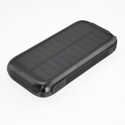 China Wholesale Solar Panel Charging Factory Li-polymer Battery Powerbank 20000mah Solar Charger For Phone Portable Fast Charging Power Bank for sale