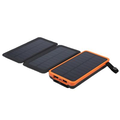 China Support Hot Sale Outdoor Portable Fast Charging Phone Charger with LED Light Li-polymer Power Banks and Foldable Power Station 20000mAh Solar Power Bank for sale