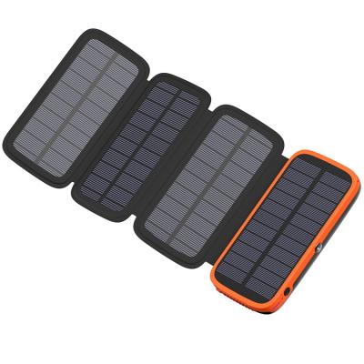 China Fast Charging Support Universal 20000 Mah Generator Portable Panel Charger Foldable Solar Power Bank for sale