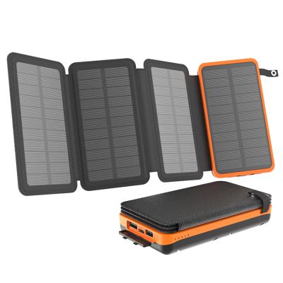 China 2022 Solar Panel Charging Sun Power Bank Solar Charger 4 Outdoor Portable Solar Panel Charger for sale