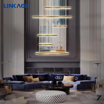 China New Trend Hotel Living Room Offices Modern Apartment Building Ceiling Model Villa Modern Luxury Aluminum Chandelier for sale