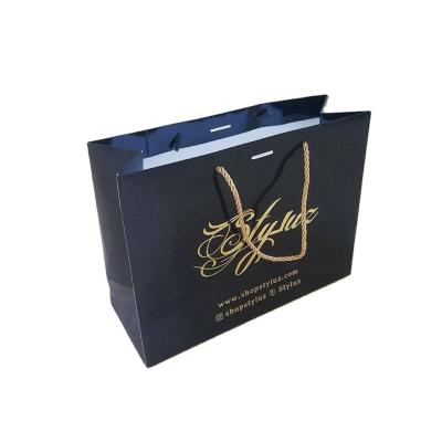 China Recyclable Customized Top Brand printed Logo Luxury Boutique Shopping Paper Gift Bags for hair shop for sale