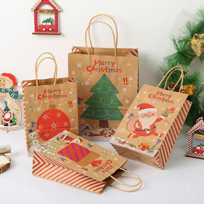 China Recyclable Luxury  Paper Bag Custom Logo Luxury Merry Christmas Paper Gift Bag Customized with Your Own Logo for sale