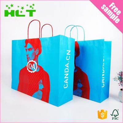 China Recyclable Most Popular Customized Wholesale Gloss Paper Shopping Bag Famous Brand for sale