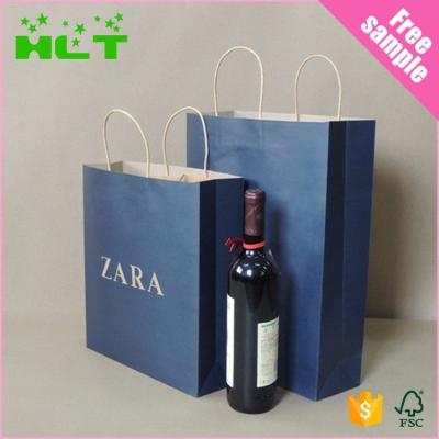 China Recyclable Custom Recycle Kraft Paper Made Heavy Capacity Paper Shopping Bag for sale