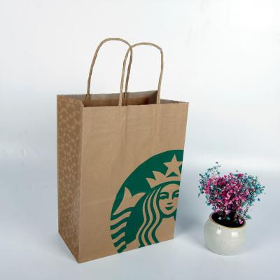 China Brown Recyclable Food Packaging Take Away Paper Bags Recyclable Cheap Paper Bag With Window for sale