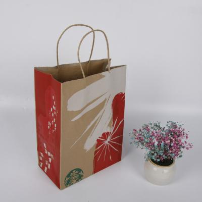 China Factory Sale Recyclable Kraft Paper Bag Food Packaging Paper Bag With Low Cost for sale