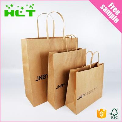 China China Wholesale Recyclable Kraft Paper Bag Flat Bottom Paper Bag With Handle for sale