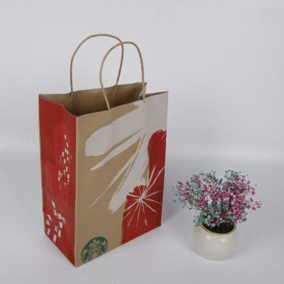 China Recyclable food kraft paper bag/kraft paper bread bag/kraft paper bakery bag for sale