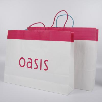 China Recyclable Custom Luxury Kraft Paper Bag / Grocery Reusable Paper Bags for sale