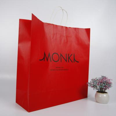 China Recyclable Paper Shopping Bag Kraft Paper Promotional Paper Bags for sale