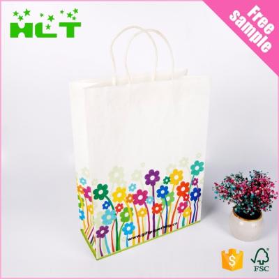 China Recyclable Recycle Kraft Paper Food Packaging Bag With Stickers for sale