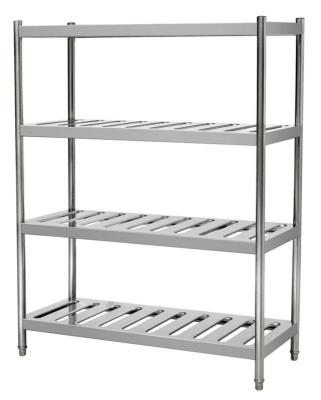 China 4 Tiers Stainless Steel Heavy Duty Storage Racks , Kitchen Food Storage Shelving Units for sale