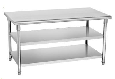 China SS304 Anti Rust Heavy Duty Catering Work Table With Sold Shelf , Metal Rack Storage Shelves for sale