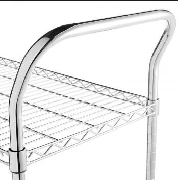 China Chrome Wire Shelving Parts , Wire Shelf Trolley Utility U Shape Handles for sale