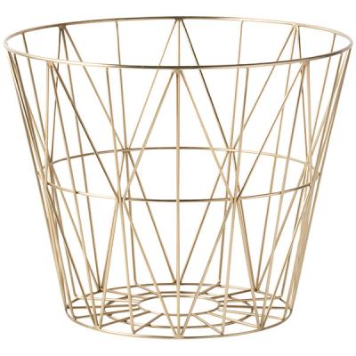 China Multifunctional Garage Wire Grid Baskets , Brass Large Coloured Wire Baskets Light Weight for sale