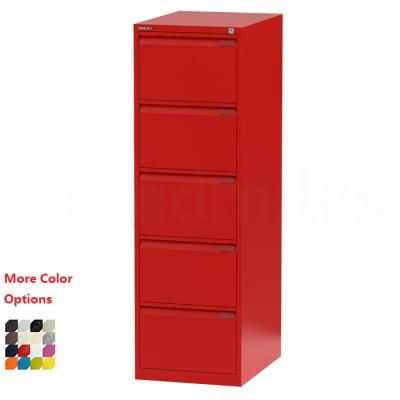 China Red Lockable Metal Filing Cabinet Four Drawer Lateral File Cabinets For Office Use  for sale