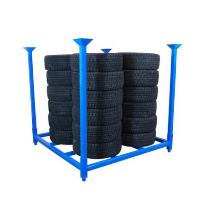 China Galvanized Treatment Metal Stacking Pallets Blue Color / Industrial Stacking Racks for sale