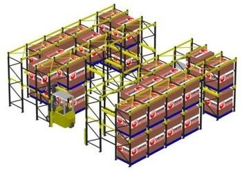 China Tipo impulsión del haz de la ingeniería de la refrigeración del sistema del tormento de la plataforma a través de los estantes en venta