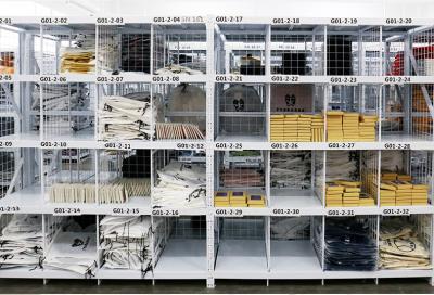 China Four Tier Q235 Steel Pallet Shelving With Wire Decking For Garment for sale