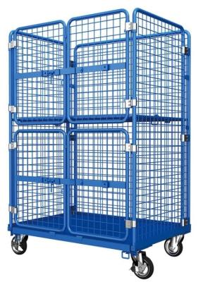 Cina Acciaio del metallo del carretto del contenitore di rotolamento della lavanderia di logistica con la serratura di porta in vendita