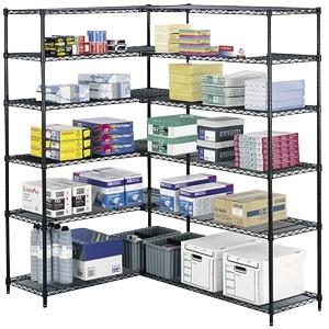 China Office Supplies Metal Storage Shelves Heavy Duty Adjustable 4 Tier Wire Rack for sale