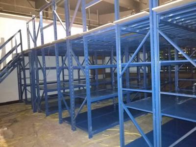 China Space Saving Heavy Duty Storage Racks  ,  Metal Rack Shelf Mix Steel Structure Mezzanine for sale