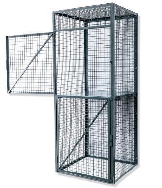 China Workshop Durable Wire Utility Cart,  One Flat Shelf Steel Wire Security Cage for sale