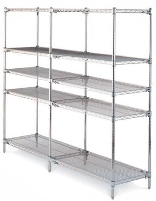 China Shelving industrial do fio de Chrome, sistema do shelving da rede de arame do PWB da cremalheira do ESD de 5 séries para a indústria electrónica à venda