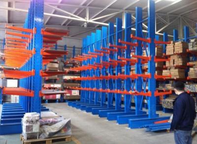 China Vertical Column Cantilever Pipe Storage Racks Double Faced / Single Faced for sale