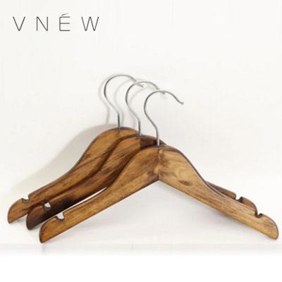 China Eco - Friendly Material Antique Cheap Straight Wooden Kids Garment Hanger for sale