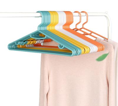 China Modern Wholesale Cheap Plastic Clothes Hanger Space Saving Household Clothes Hangers For Fabrics Plastic for sale