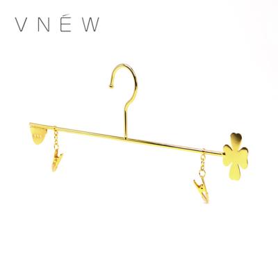 China Touch Shape Novelty Underwear Lingerie Metal Wire Material Eco-friendly Hangers Hanger Underwear Hanger Extensive Functions for sale