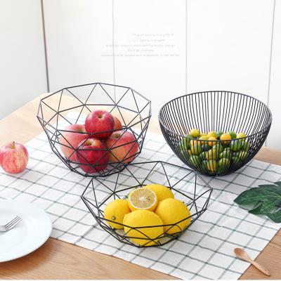 China Viable Storage Baskets Wholesale Metal Iron Multifunctional Fruit Basket for sale