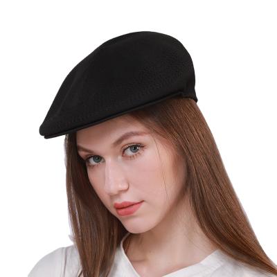 China Platypus Soft Comfortable Breathable Berets Two Methods Solid Color Short Brim Wearing Hat for sale