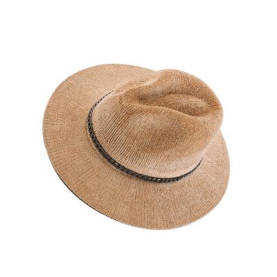 China Winter Suitable Female Chain Hat Panama Crawler Hat Cowboy Soft Hat Collapsible for sale