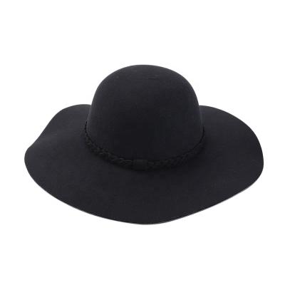 China Autumn and winter fashion dome hat women's breathable black simple tweed hat custom large for sale