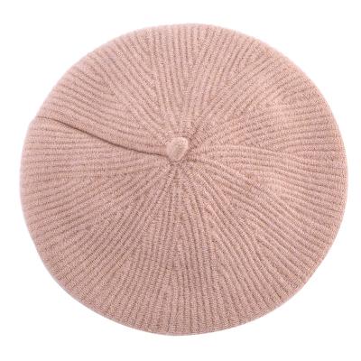 China Comfortable Stain Hat Fall/Winter Solid Color Warm Painter's Hat Lady Brimless Soft Beret for sale