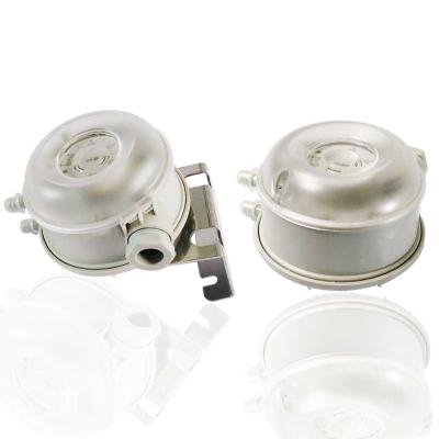 China Lowes Round Adjustable Differential Pressure Switch PC Airflow Monitor Housing for sale