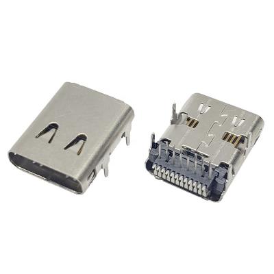 China PCB 10Gbps 24 Pin DIP C Connector +SMT USB 3.1 Female C Receptacle USB Right Angle Type for sale