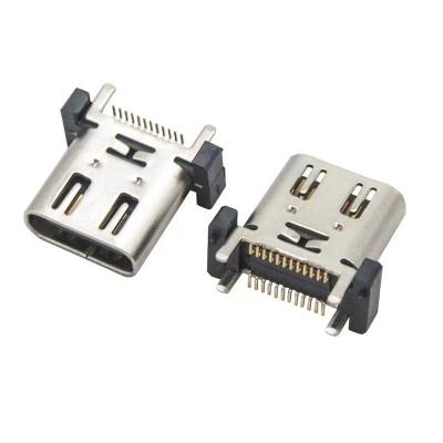 China High Quality UCB SMT Dual-row PCB Receptacle USB-C USB C Connector 24p 24p Dip Vertical Dip Female Vertical for sale