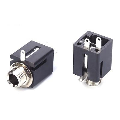 China audio & Video 3 Pin Audio Jack 6.35mm Microphone Socket Earphone Jack 6.3MM Female Phone Socket for sale