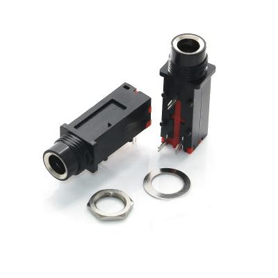 China audio & Video 6.35mm Audio Video Telephone Jack Socket 3 Pins Connector 6.35 Microphone Video Jack for sale