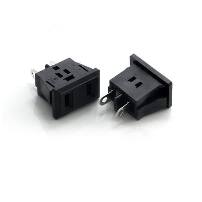 China Residential/General Purpose Receptacle Pin AC Power Socket Connector Accepting 2 AC Power Jacks for sale