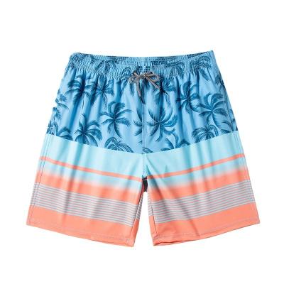 China QUICK DRY Gradient Hawaiian Shirt For Men Boxer Swimming Trunks Waterproof Hawaiian Shirt Casual Shorts for sale