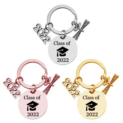 China Fashionable Hot Class Of 2022 Graduation Memorial Gift Key Chains For Women Men Key Chain Accessories Wholesale for sale