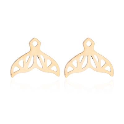 China Trendy Simple Dreamy Women's Beauty Mermaid Tail Stainless Steel Stud Earrings For Women for sale