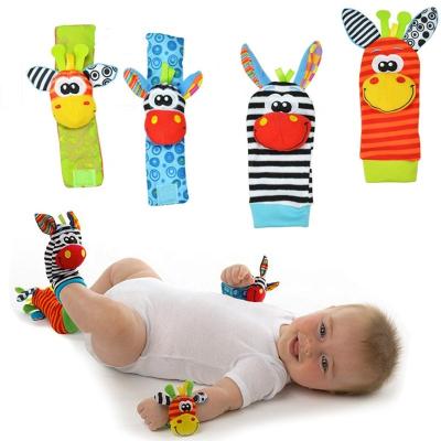 China Toy Infant Baby Kids Socks Inflatable Rattle Toys Wrist Rattle and Foot Bumps 0~24 Months for sale