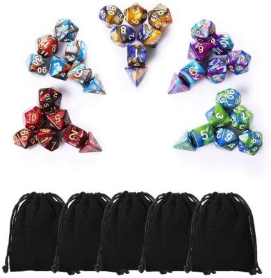 China Exotic Towers Die Cut Toy 7pcs/Set Acrylic Polyhedral Dies For TRPG Board Game Dungeons And Dragons D4-D20 for sale